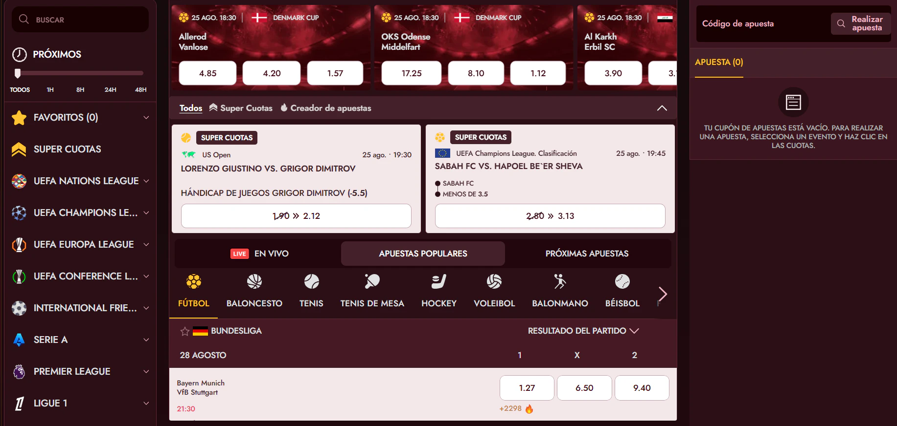 GrandClub: apuestas deportivas y eSports